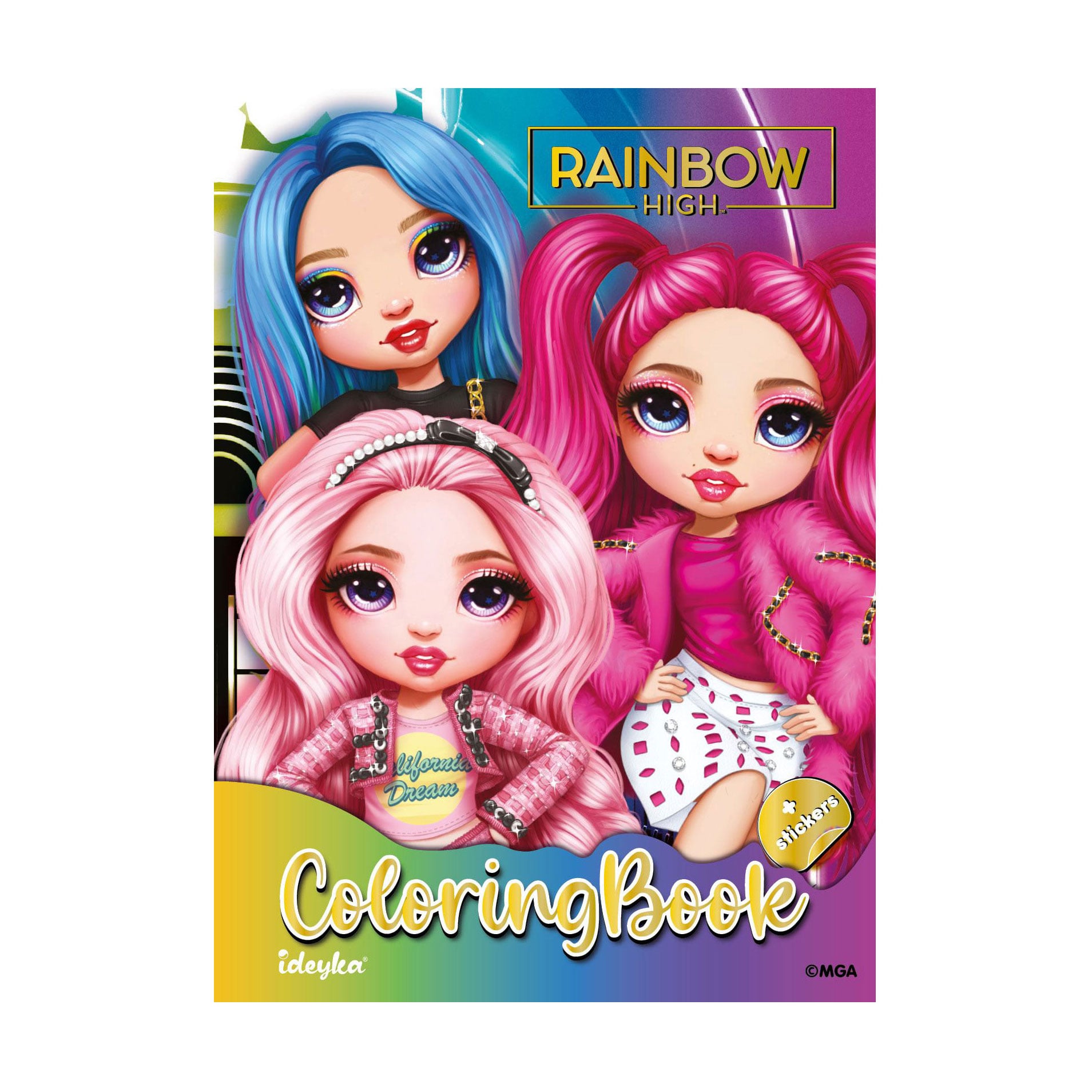 Книжка-розмальовка Ideyka The Creative Rainbow, 21*29 см (LCB12)
